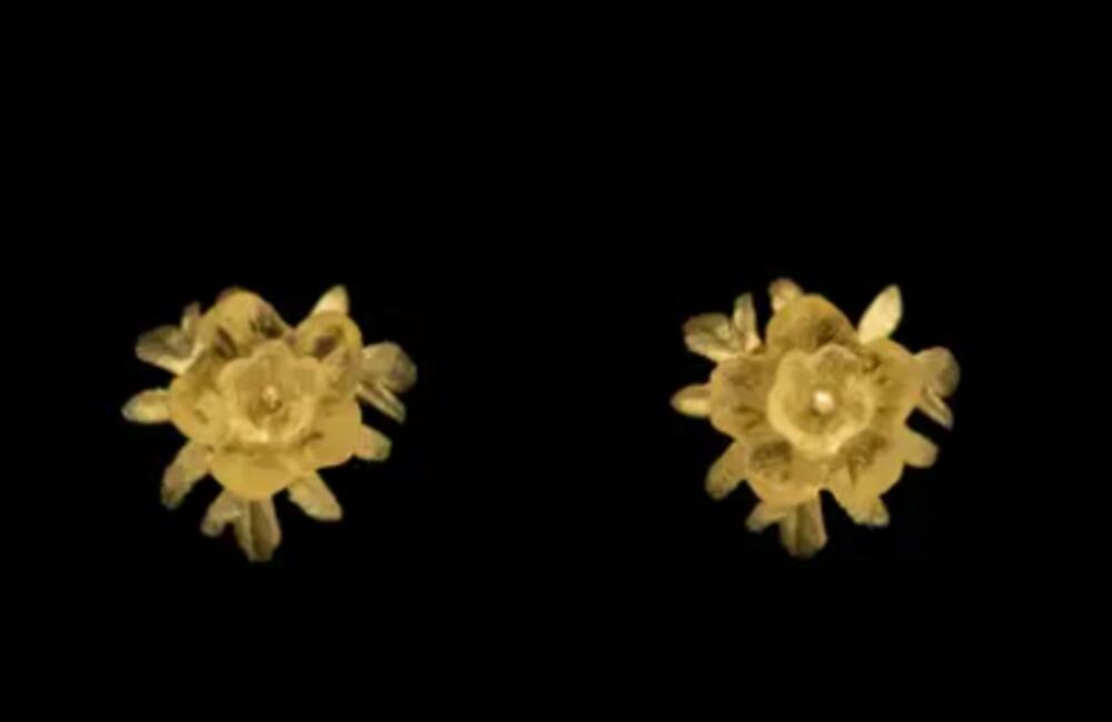 Michael Michaud Mums Stud Earrings (Yellow)